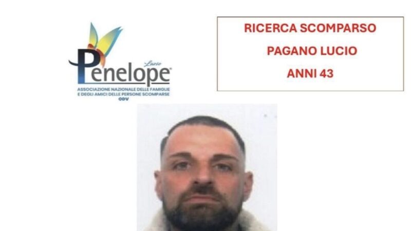 Tivoli, il 43enne Lucio Pagano scomparso da mercoledì