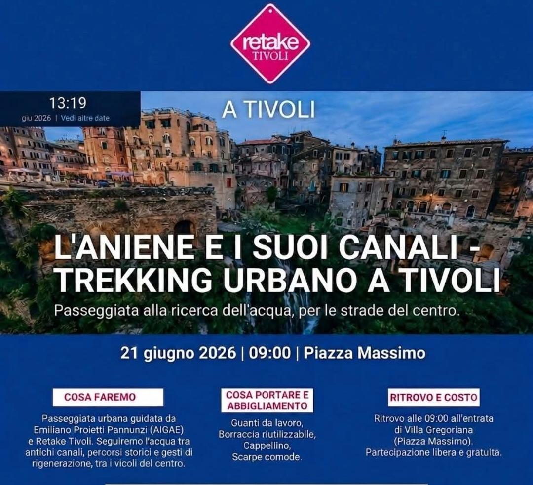 Tivoli alla riscoperta dell’acqua: successo per il trekking urbano di Retake tra storia e rigenerazione .