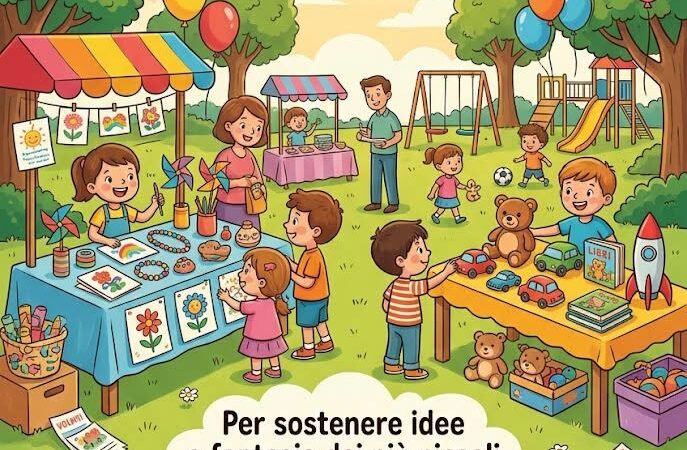 Al Parco di Valerio il mercatino dei bambini: giocattoli usati e creazioni fatte a mano