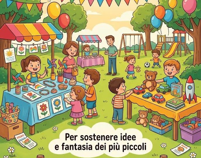 Al Parco di Valerio il mercatino dei bambini: giocattoli usati e creazioni fatte a mano