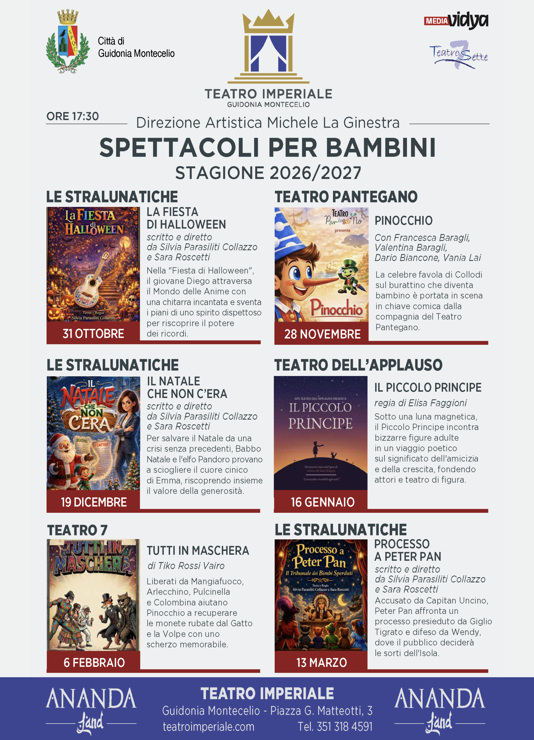 Guidonia, al Teatro Imperiale una stagione dedicata ai bambini e alle famiglie