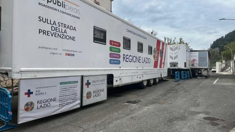 ASL Roma 5, prosegue il tour della Casa della Salute Mobile: tappe anche a Palombara e Guidonia