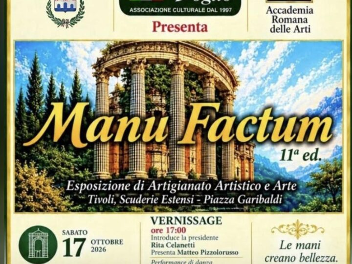 Tivoli, l’arte e l’artigianato protagonisti alle Scuderie Estensi: al via l’11ª edizione di “Manu Factum”.